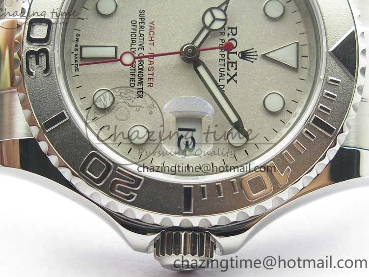 Dial Yacht-Master Silver Best SS SA3135 Edition Maker Bp on SS 116622 Bracelet 0501